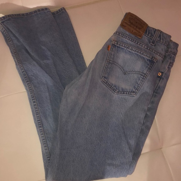 Levi’s denim jean straight leg mom jeans light